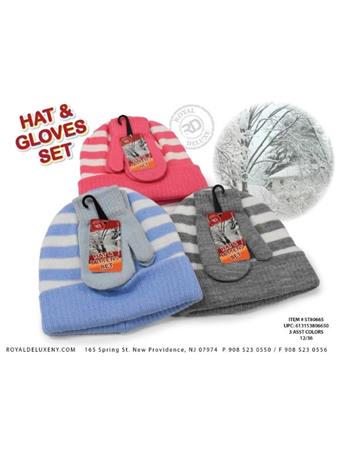ROYAL DELUXE - Toddler Hat & Mitten Set ASSORTED