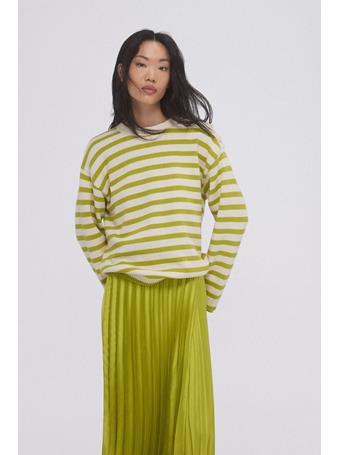 PEDRO DEL HIERRO - Striped Sweater With Buttons GREEN