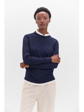 CORTEFIEL - Combined Knit Sweater NAVY