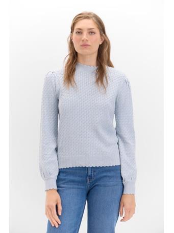 CORTEFIEL - Structured Knit Sweater MEDIUM BLUE