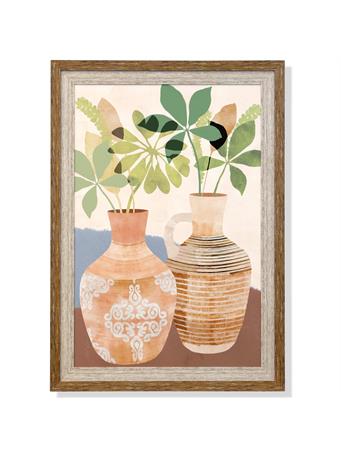 STYLECRAFT LAMPS - Boho Still Life II Framed Print Under Glass BEIGE