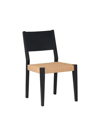 LINON - Mid-Century Modern Dining Chairs BLACK