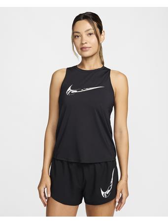 NIKE - Women's Dri-FIT Graphic Running Tank Top BLACK/(WHITE)