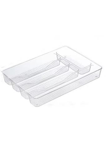 CONTAINED - 5 Compartment Drawer Organizer CLEAR
