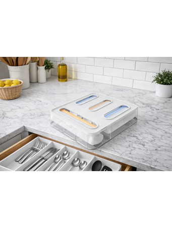 CONTAINED - Ziplock Bag Organizer CLEAR