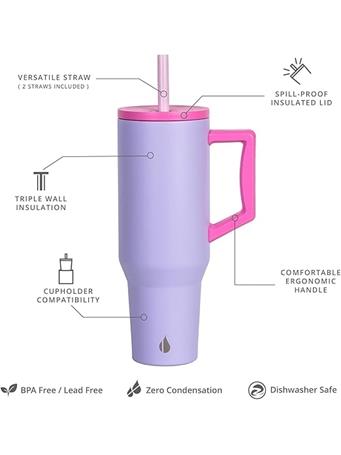 ELEMENTAL - Tumbler with Handle and Straw LILAC TIE DYE