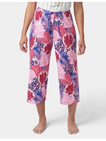 HUE - The Great Palms PJ Capri RASPBERRY