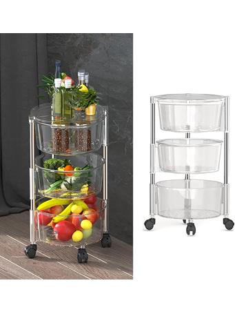 CONTAINED - Three layer PC round Storage Roller CLEAR
