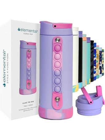ELEMENTAL - Iconic Kids Water Bottle LILAC TIE DYE
