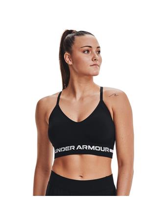 UNDER ARMOUR - Womens Seamless Low Long Sports Bra BLACK/HALO GRAY