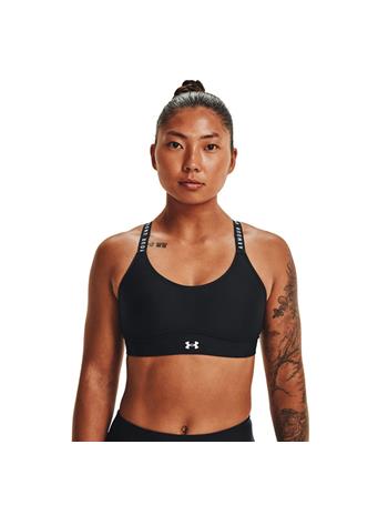 UNDER ARMOUR - Infinity Mid Covered Bra BLACK/WHITE