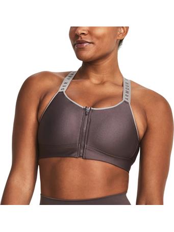 UNDER ARMOUR - Continuum Mid Printed Sports Bra ASH TAUPE