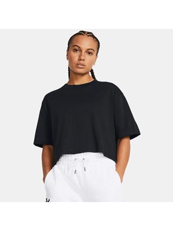 UNDER ARMOUR - Campus Boxy Crop BLACK/WHITE