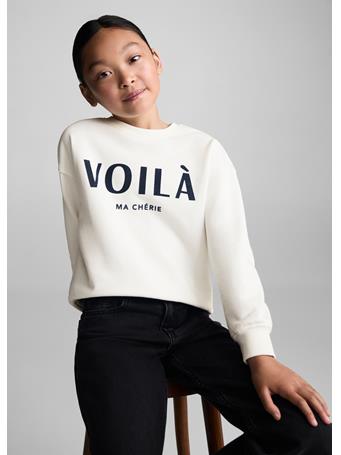 MANGO - Printed Cotton Sweatshirt IVORY