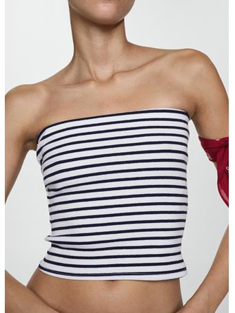 MANGO - Cotton Bandeau Top NAVY
