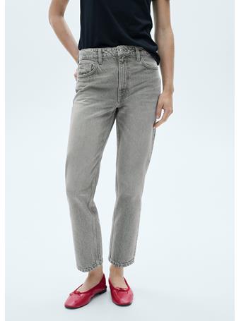 MANGO - Mom2000 High-rise Jeans DARK GREY