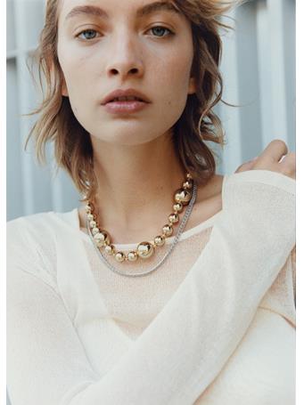 MANGO - Combined Beads Necklace GOLD