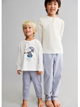 MANGO - Long Snoopy Pajama IVORY