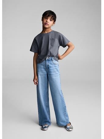 MANGO - Pocket Cotton T-shirt DK BLUE
