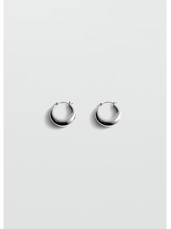MANGO - Volume Hoop Earrings LT PASTEL GREY