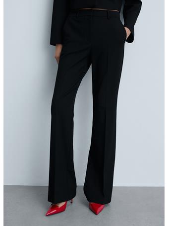 MANGO - High-Waist Flared Pants BLACK