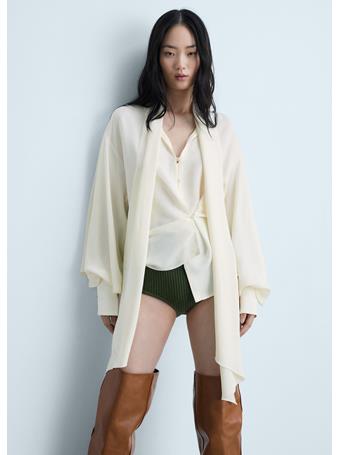 MANGO - Ruffled Blouse NATURAL WHITE