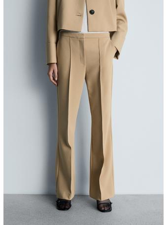 MANGO - Flared Flowing Pants MEDIUM BROWN