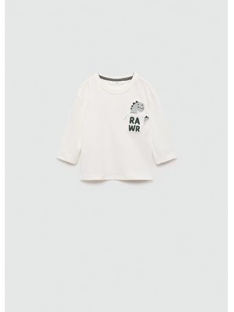 MANGO - Dinosaur Print Tee IVORY