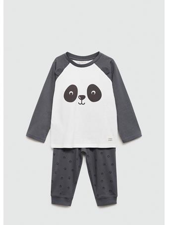 MANGO - Baby Boy Pajamas Panda DK GRAY