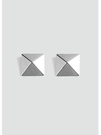 MANGO - Maxi-pyramid Earrings LT PASTEL GREY