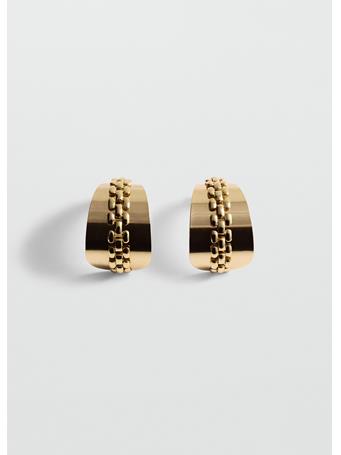 MANGO - Embossed Link Earrings GOLD