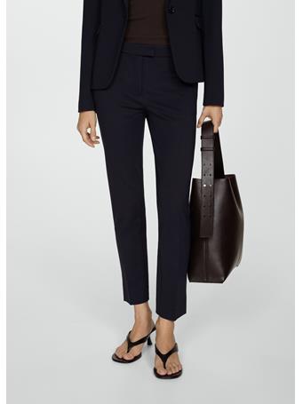MANGO - Rome-Knit Straight Pants MARINO