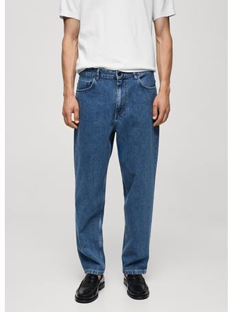 MANGO - Relaxed-fit Cropped Jeans DENIM BLUE