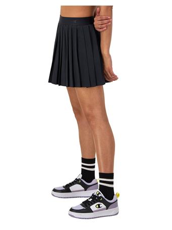 CHAMPION - Pleated Sport Skort, Anti Odor, C Logo BLACK