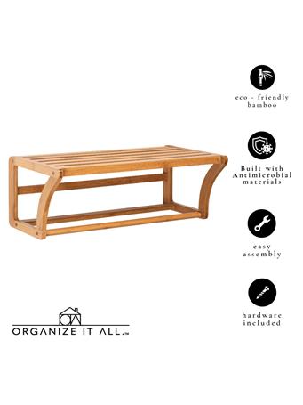 KENNEDY INTERNATIONAL - Wall Mounted Shelf with Towel Bar NO COLOR