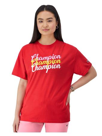 CHAMPION - Graphic T-Shirt, Oversized CARDINAL