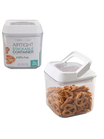 KITCHEN DETAILS - Clear 0.7L Airtight Stackable Storage Container - Square NO COLOR