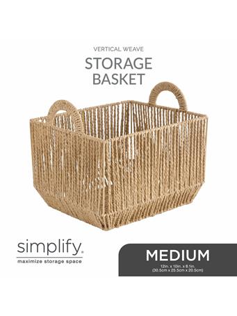 KENNEDY INTERNATIONAL - Vertical Weave Storage Basket with Round Handles NO COLOR