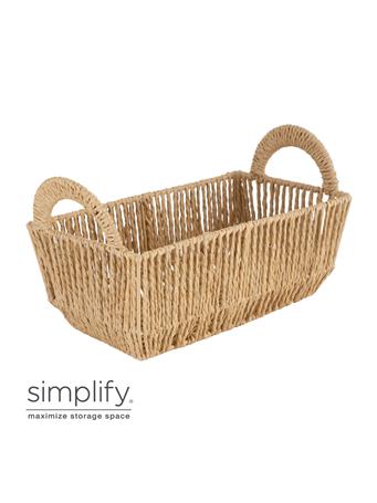 KENNEDY INTERNATIONAL - Vertical Weave Small Storage Basket with Round Handles NO COLOR