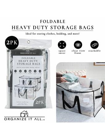 KENNEDY INTERNATIONAL - 2-Pack Foldable Heavy -Duty Storage/Moving Bags NO COLOR