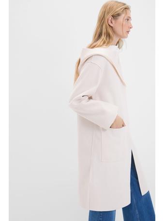 CORTEFIEL - Lightweight Knitted Hooded Coat IVORY