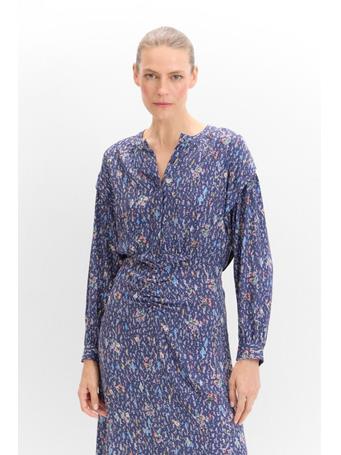 CORTEFIEL - Printed Midi Dress BLUE PRINT