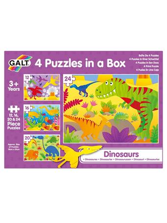 GALT TOYS - 4 Puzzles in a Box - Dinosaurs NO COLOR