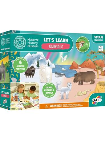 GALT TOYS - Natural History Museum - Let's Learn Animals NO COLOR