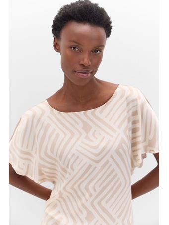 CORTEFIEL - Printed Satin T-Shirt WHITE PRINT
