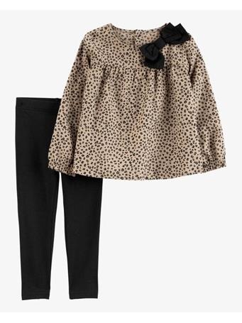 CARTER'S - Baby 2-Piece Leopard Top & Legging Set BLACK