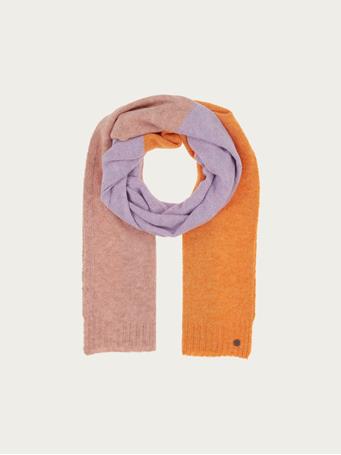 V. FRAAS - Sustainability Edition - Knitted Scarf with Block Stripes LILAC BREEZE