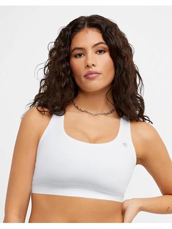 CHAMPION - Absolute Sports Bra, C Logo WHITE