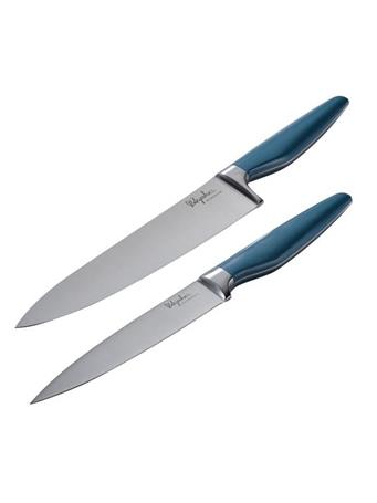 AYESHA CURRY COLLECTION - 2 Piece Stainless Steel Knife Set - Chef & Utility TEAL