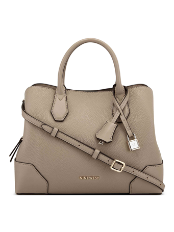 NINE WEST - Brooklyn 3 Compartment Satchel PUMICE